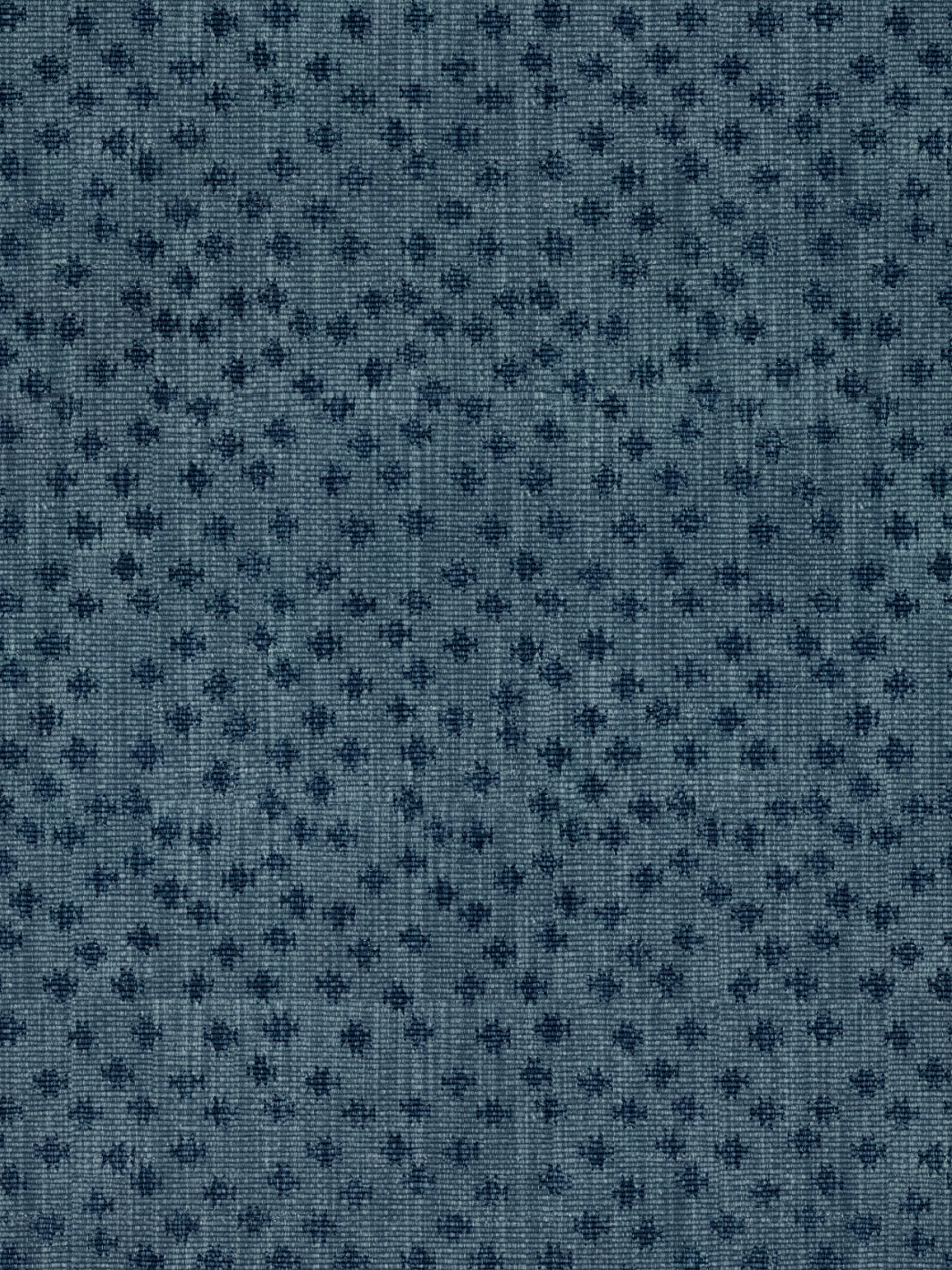 'Northstar Star' Linen Fabric by Nathan Turner - Dark Blue