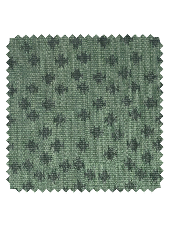 Northstar Star' Linen Fabric by Nathan Turner - Moss