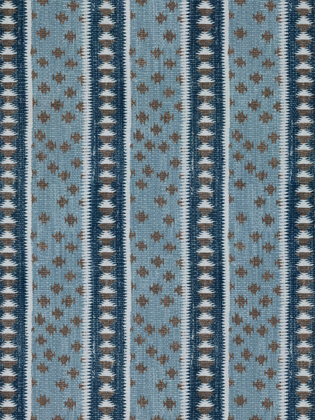 northstar stripe linen fabric by nathan turner blue brown
