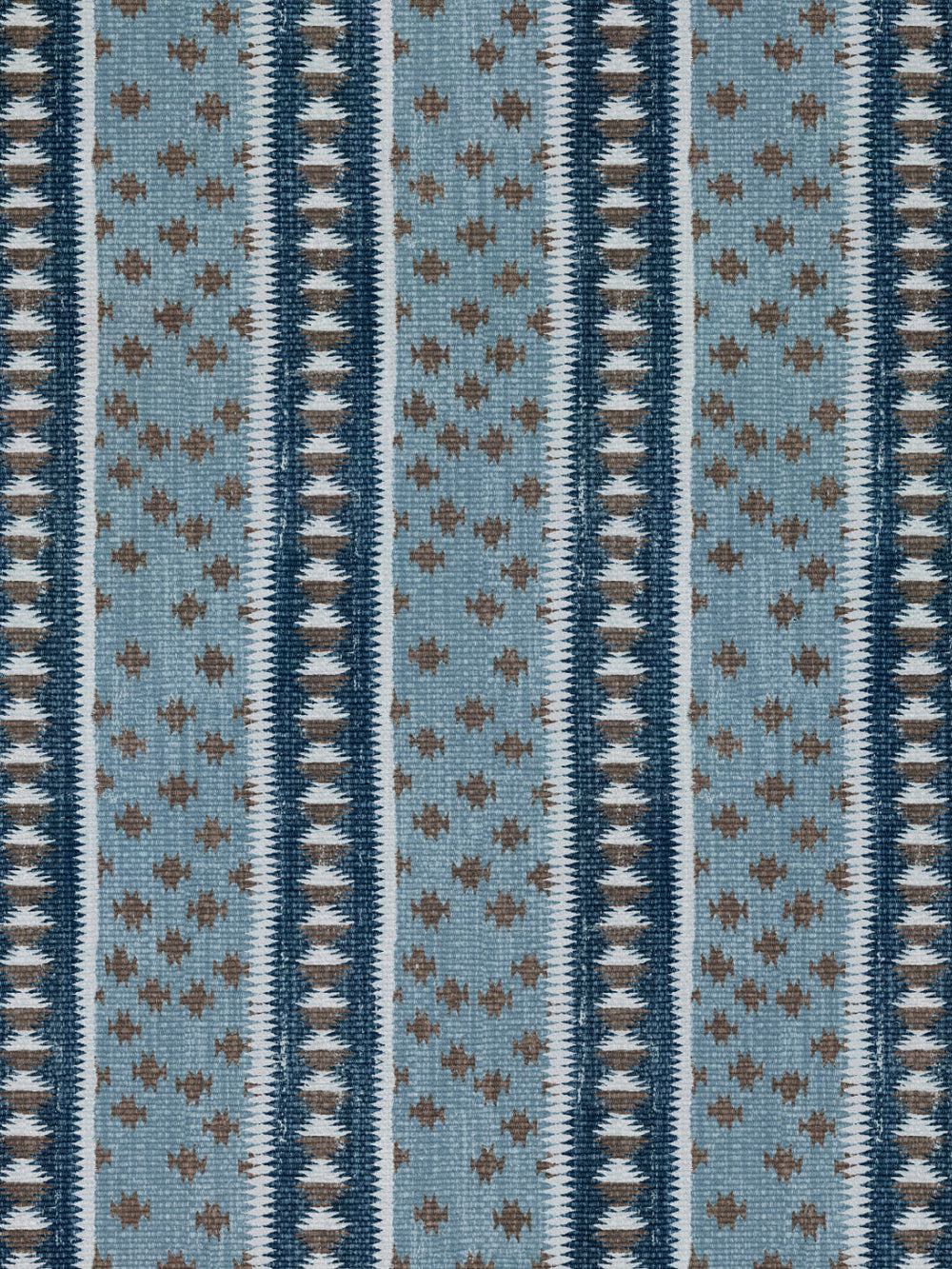 northstar stripe linen fabric by nathan turner blue brown