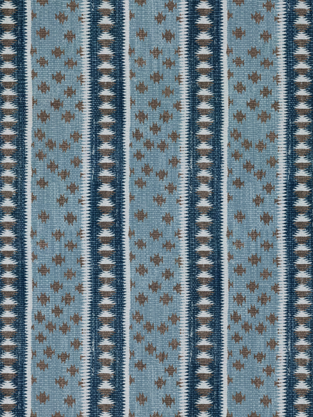 northstar stripe linen fabric by nathan turner blue brown