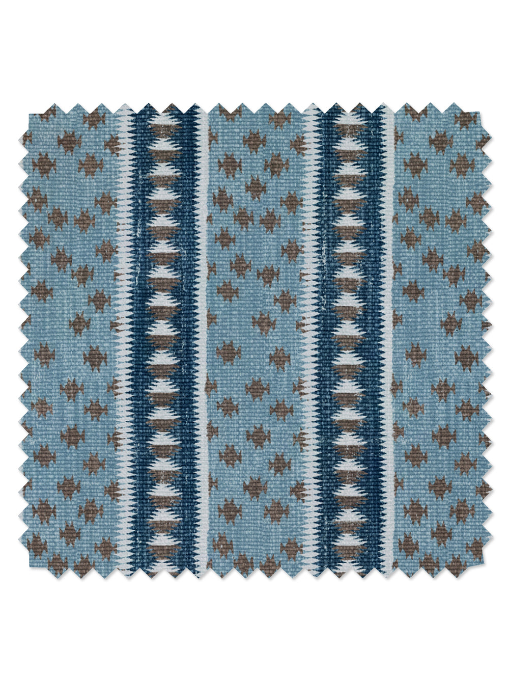 northstar stripe linen fabric by nathan turner blue brown