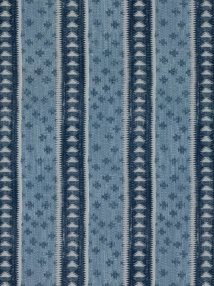 northstar stripe linen fabric by nathan turner blue