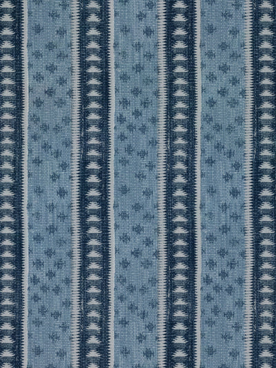 'Northstar Stripe' Linen Fabric by Nathan Turner - Blue