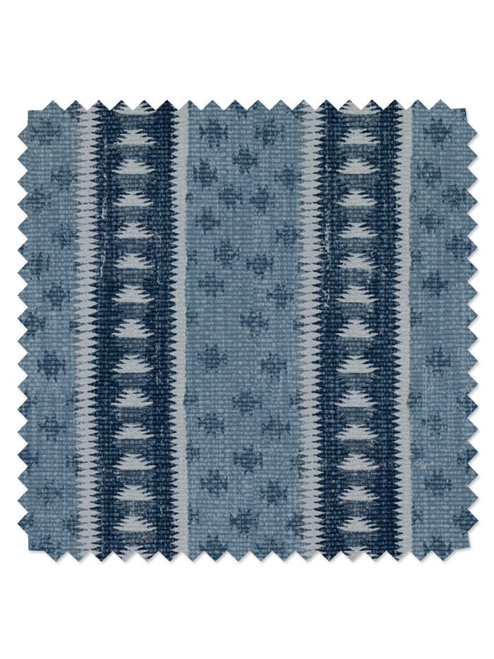 Northstar Stripe' Linen Fabric by Nathan Turner - Blue