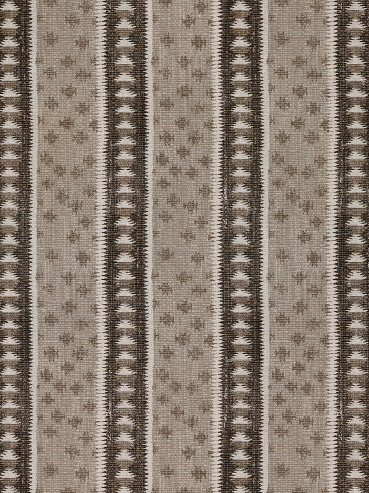 northstar stripe linen fabric by nathan turner brown