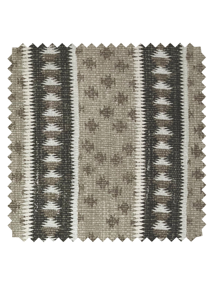 Northstar Stripe' Linen Fabric by Nathan Turner - Brown