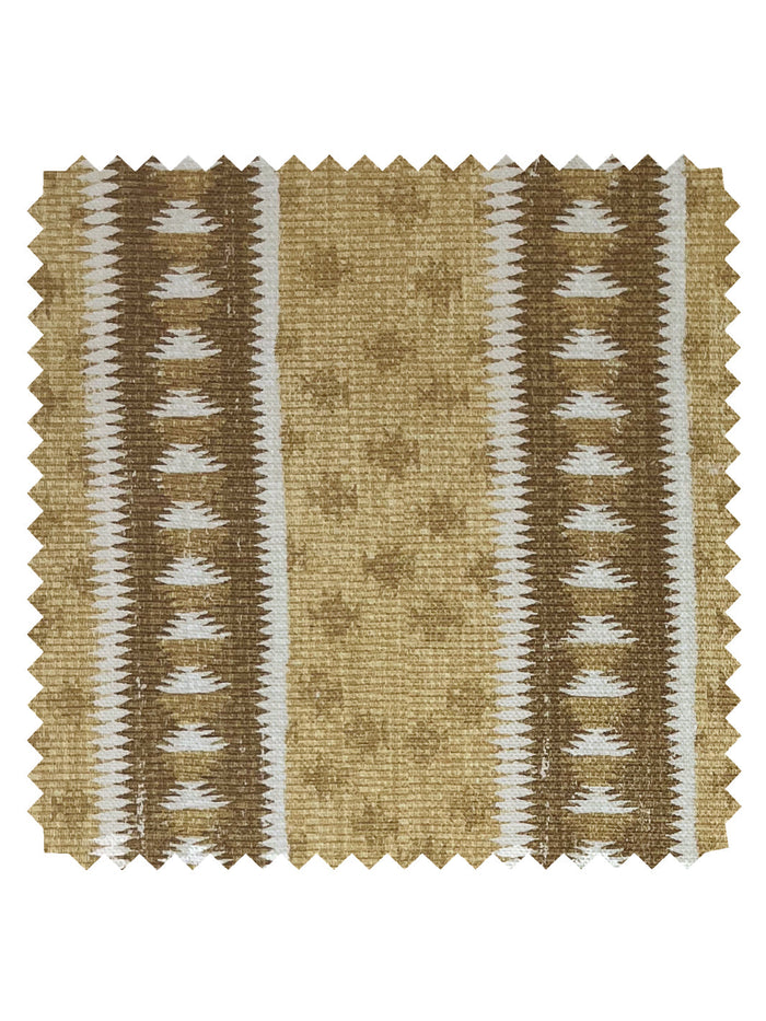 'Northstar Stripe' Linen Fabric by Nathan Turner - Gold