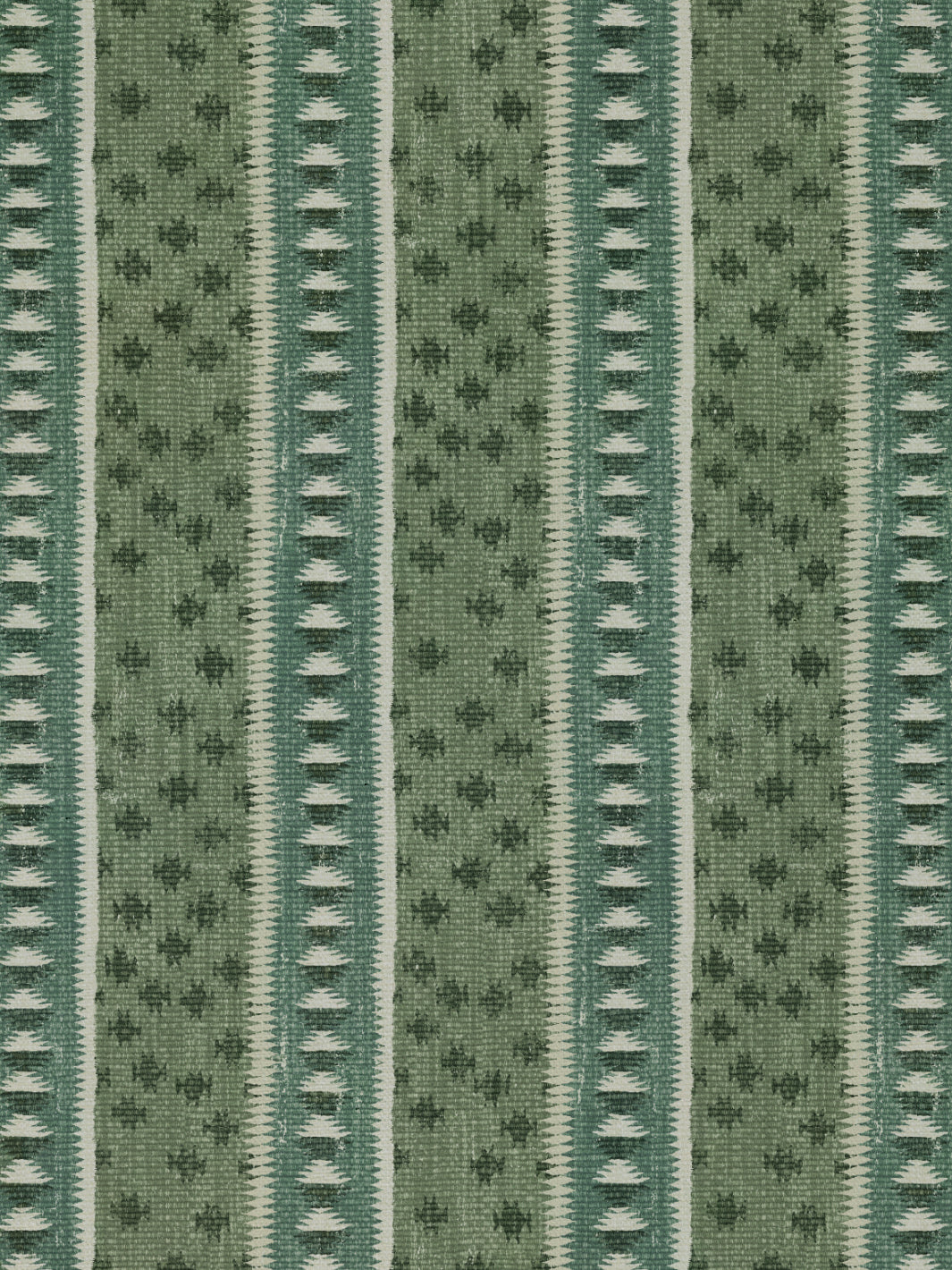 'Northstar Stripe' Linen Fabric by Nathan Turner - Green