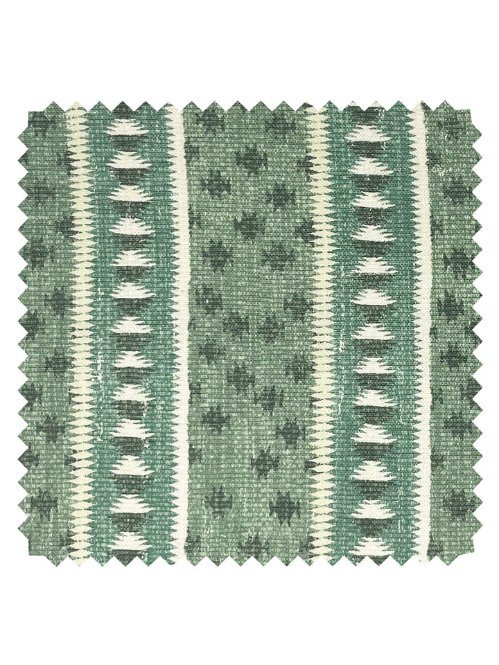 northstar stripe linen fabric by nathan turner green