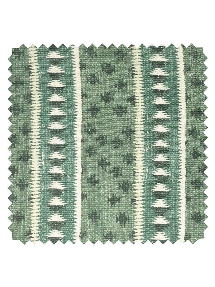 Northstar Stripe' Linen Fabric by Nathan Turner - Green