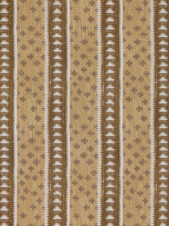 northstar stripe linen fabric by nathan turner mustard