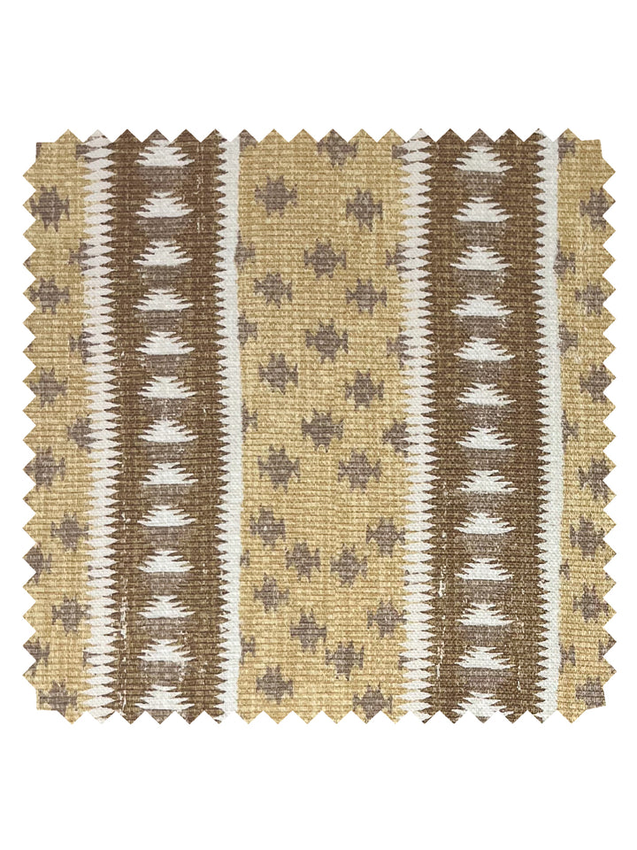 northstar stripe linen fabric by nathan turner mustard