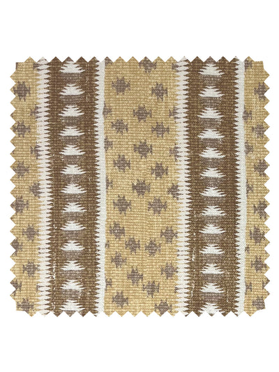 northstar stripe linen fabric by nathan turner mustard