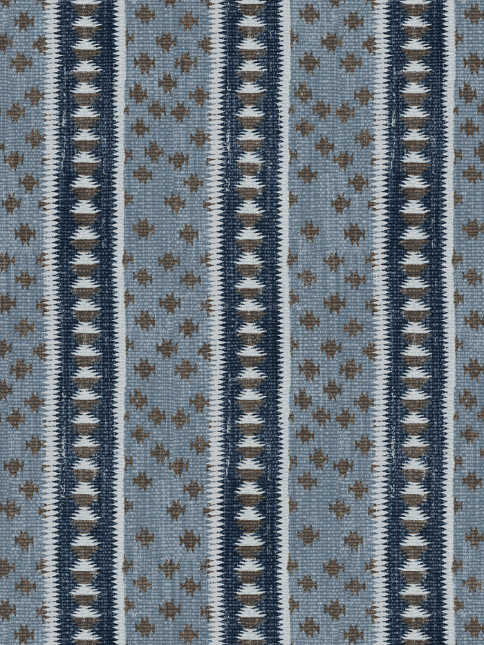 'Northstar Stripe' Wallpaper by Nathan Turner - Blue / Brown
