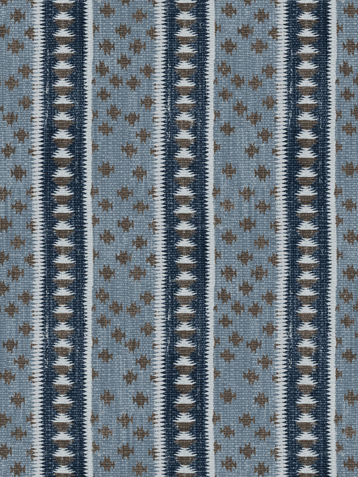 'Northstar Stripe' Wallpaper by Nathan Turner - Blue / Brown