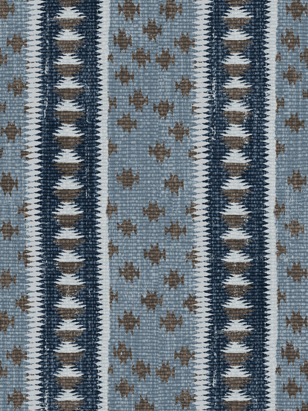 'Northstar Stripe' Wallpaper by Nathan Turner - Blue Brown