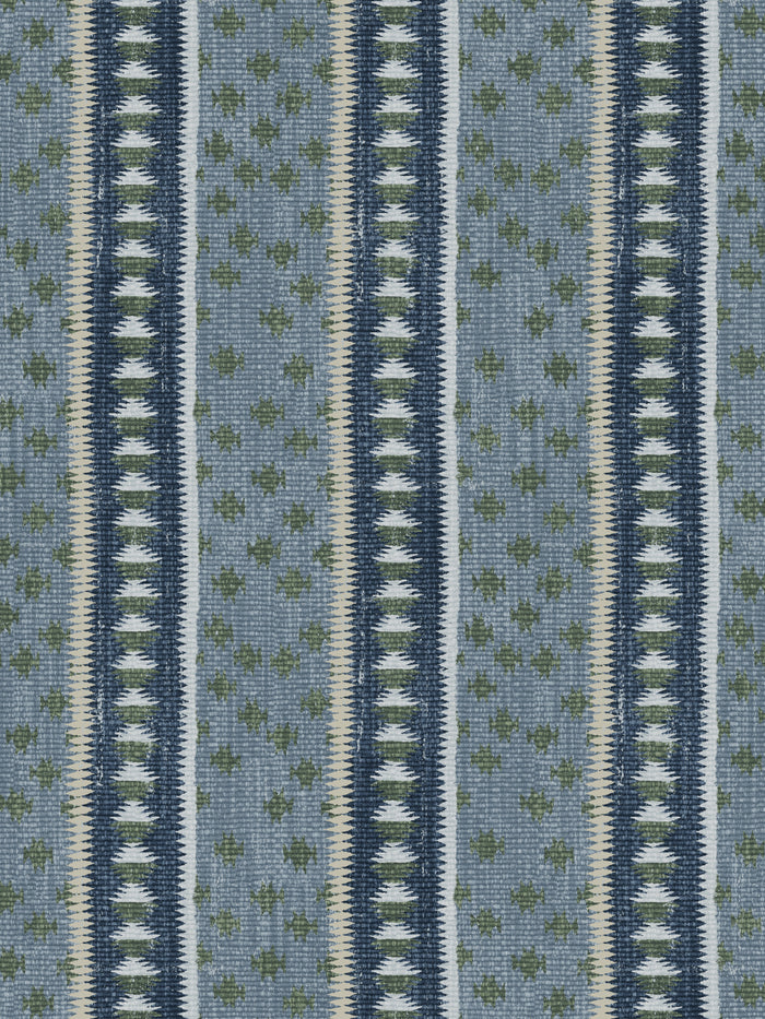 'Northstar Stripe' Wallpaper by Nathan Turner - Blue / Green