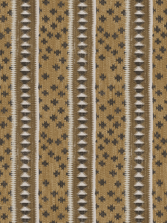 'Northstar Stripe' Wallpaper by Nathan Turner - Gold / Brown