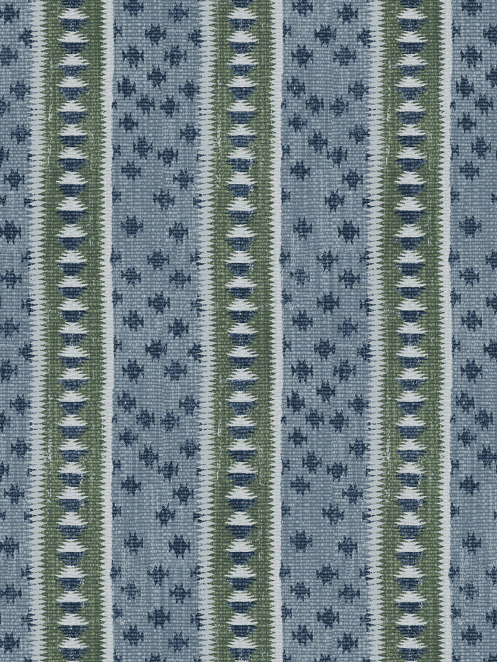 'Northstar Stripe' Wallpaper by Nathan Turner - Green / Blue