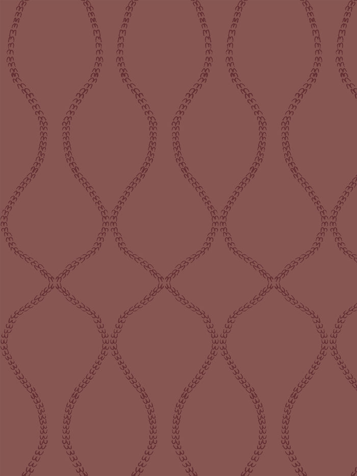 'Odette' Wallpaper by Wallshoppe - Aged Burgundy