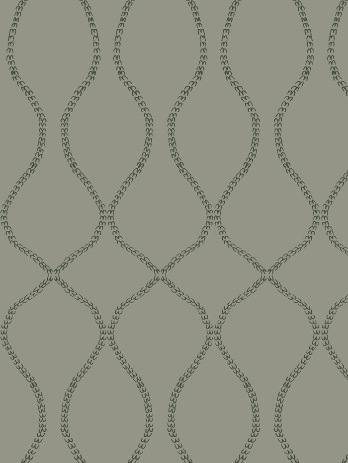 'Odette' Wallpaper by Wallshoppe - Aged Olive
