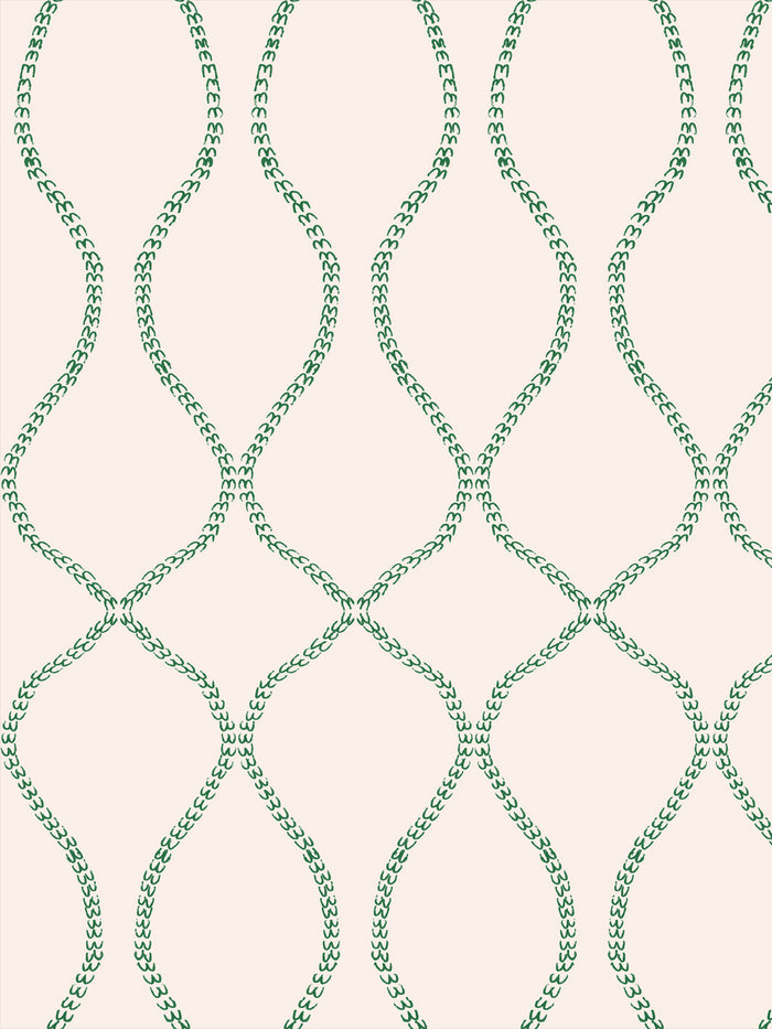 'Odette' Wallpaper by Wallshoppe - Evergreen Cream