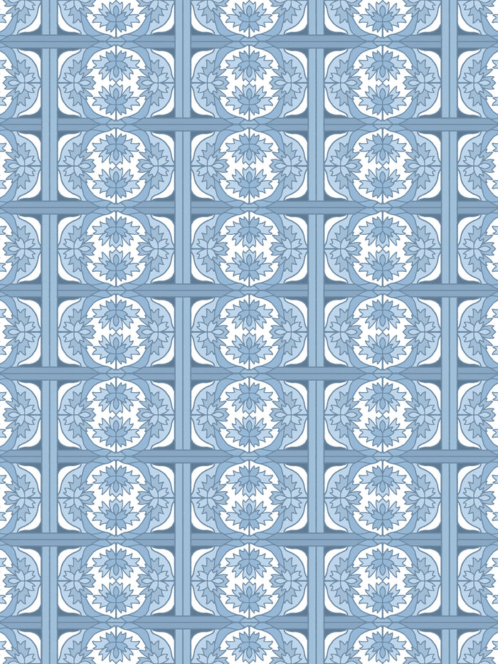 'Ophelia' Wallpaper by Wallshoppe - Denim