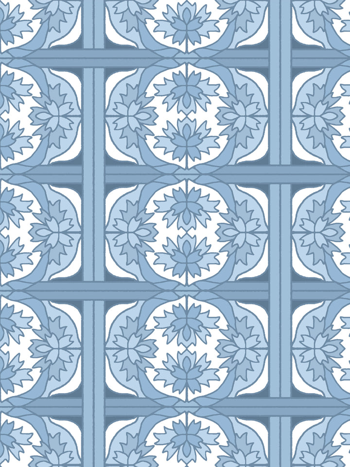 'Ophelia' Wallpaper by Wallshoppe - Denim - Detail