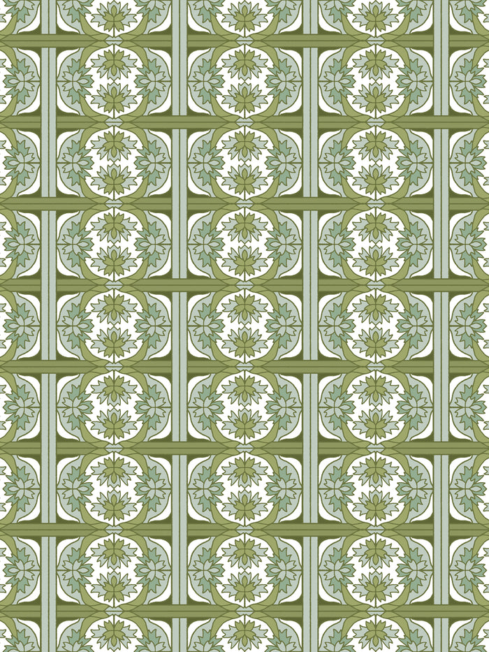 'Ophelia' Wallpaper by Wallshoppe - Olive