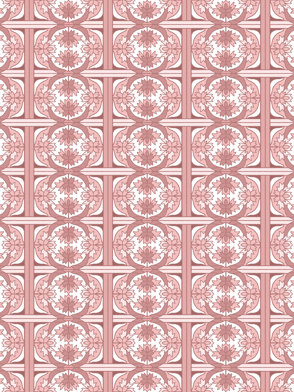 'Ophelia' Wallpaper by Wallshoppe - Rosewood - Design