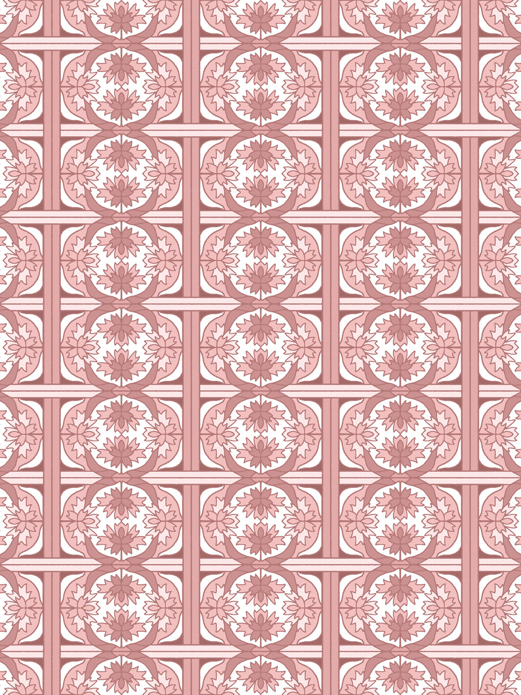 'Ophelia' Wallpaper by Wallshoppe - Rosewood - Design