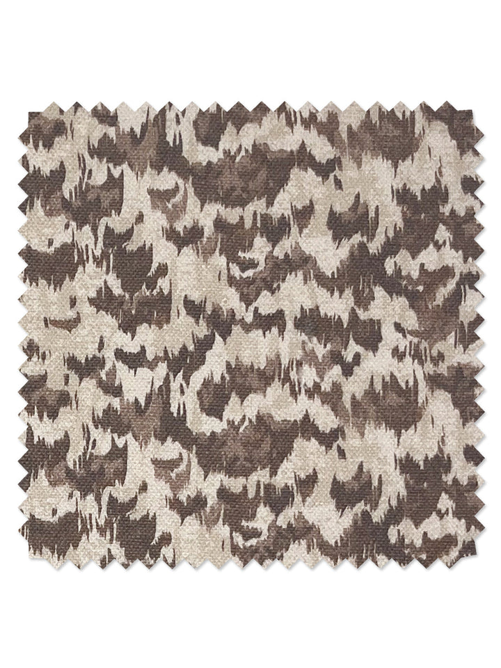 owl linen fabric by nathan turner brown