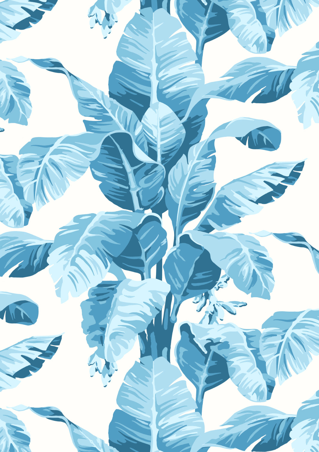 'Pacifico Palm' Wallpaper by Nathan Turner - Blue
