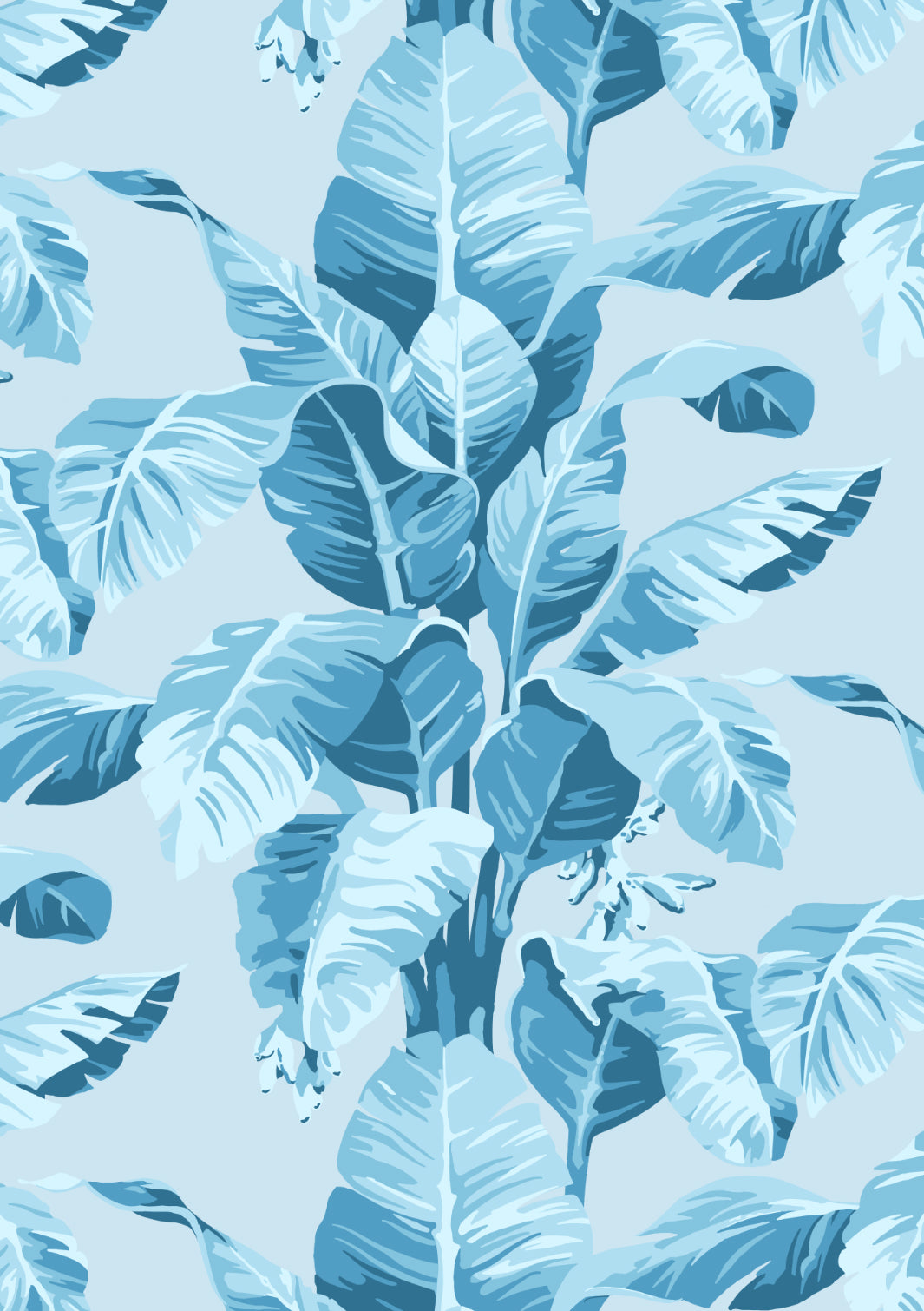 'Pacifico Palm' Wallpaper by Nathan Turner - Powder Blue