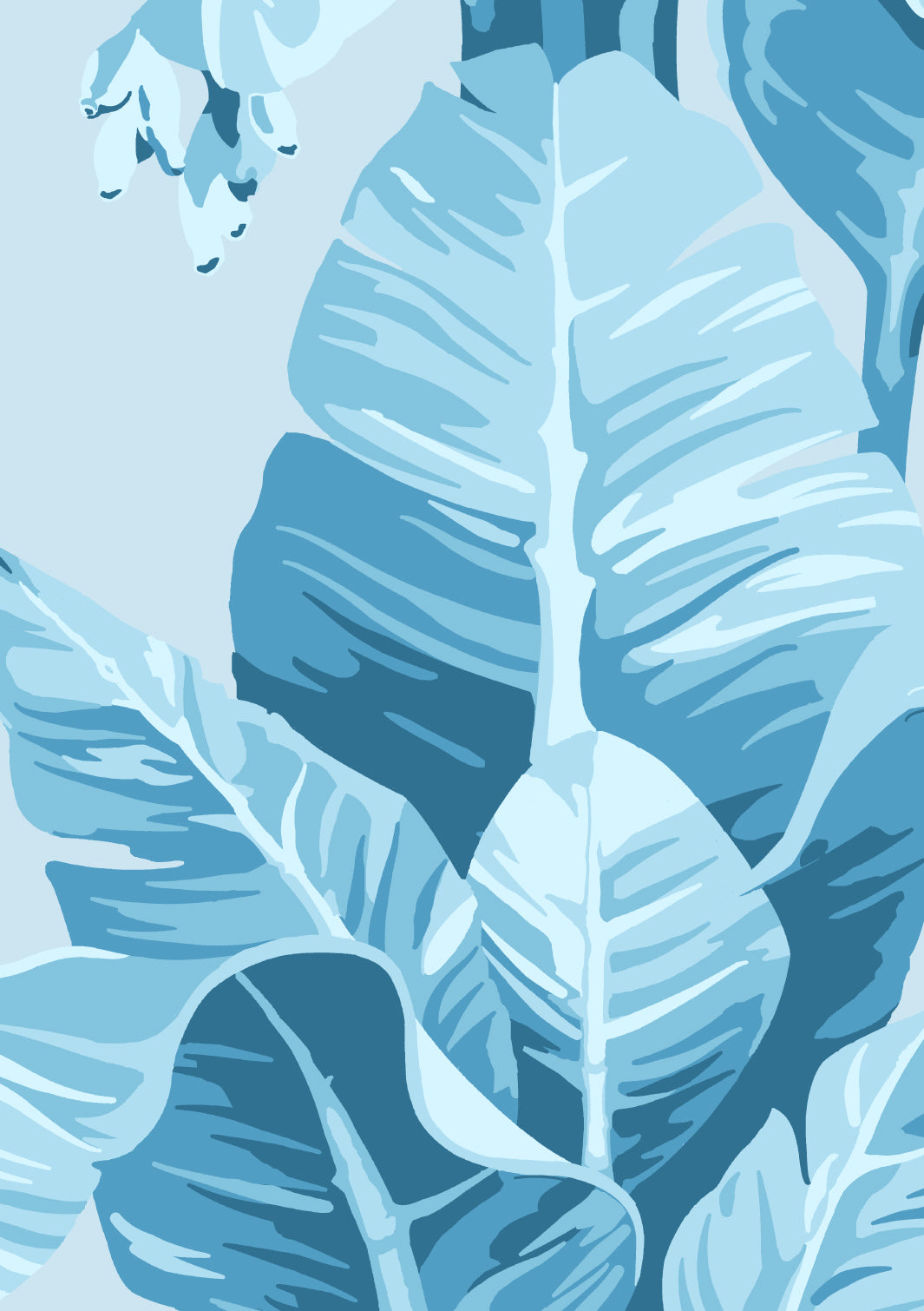 pacifico palm wallpaper by nathan turner powder blue