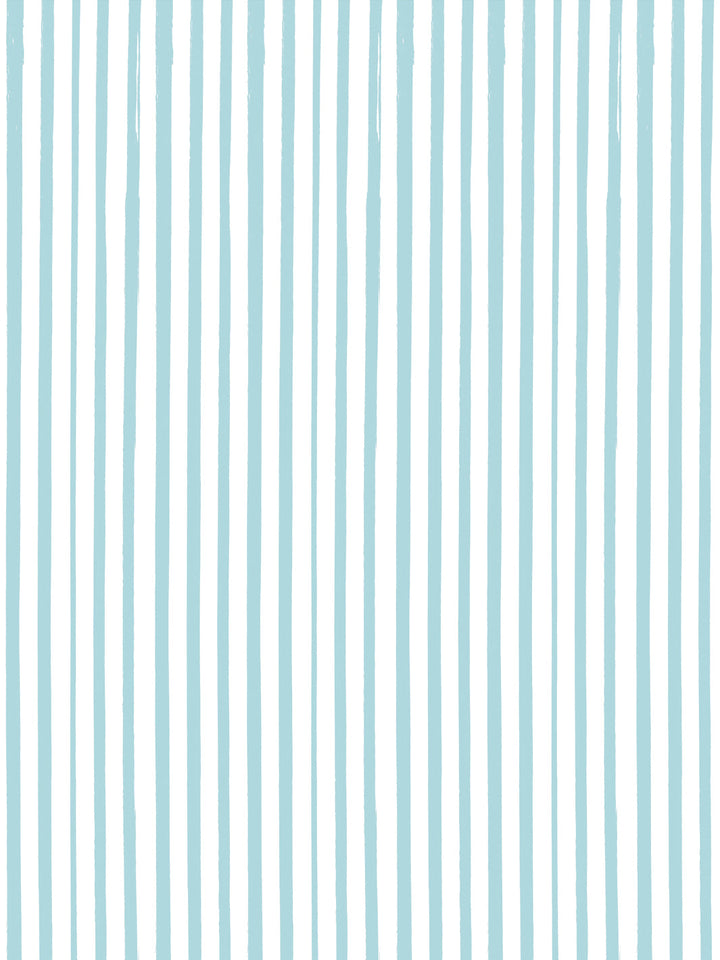 'Painted Stripe' Wallpaper by Meri Meri - Aqua