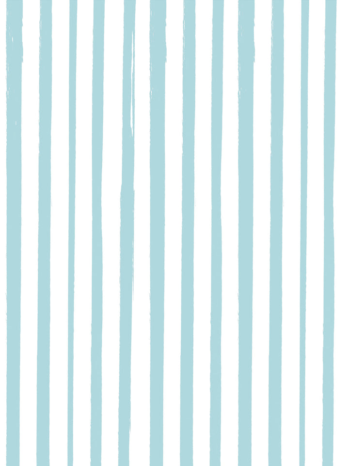 'Painted Stripe' Wallpaper by Meri Meri - Aqua