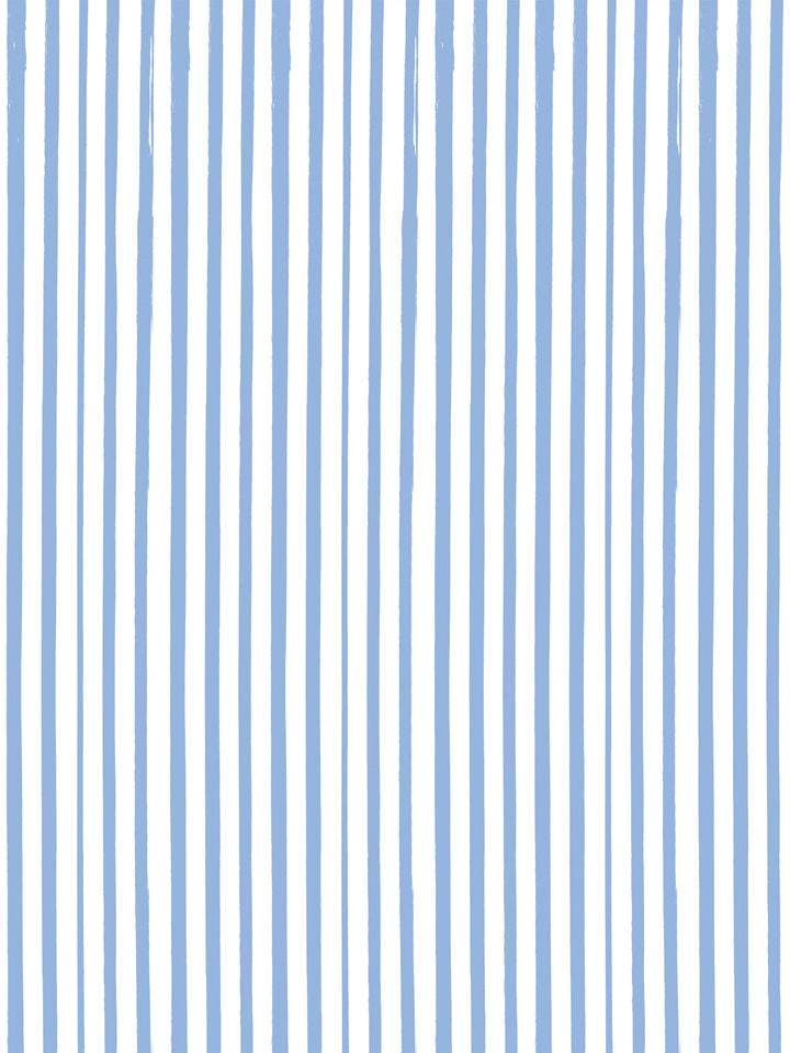 'Painted Stripe' Wallpaper by Meri Meri - Blue