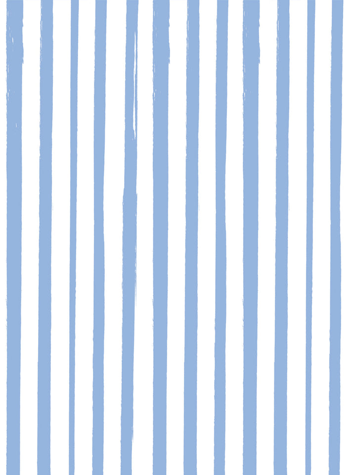 'Painted Stripe' Wallpaper by Meri Meri - Blue