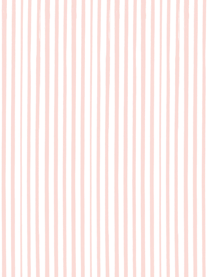 'Painted Stripe' Wallpaper by Meri Meri - Light Pink