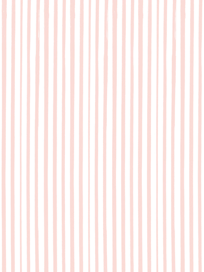 'Painted Stripe' Wallpaper by Meri Meri - Light Pink