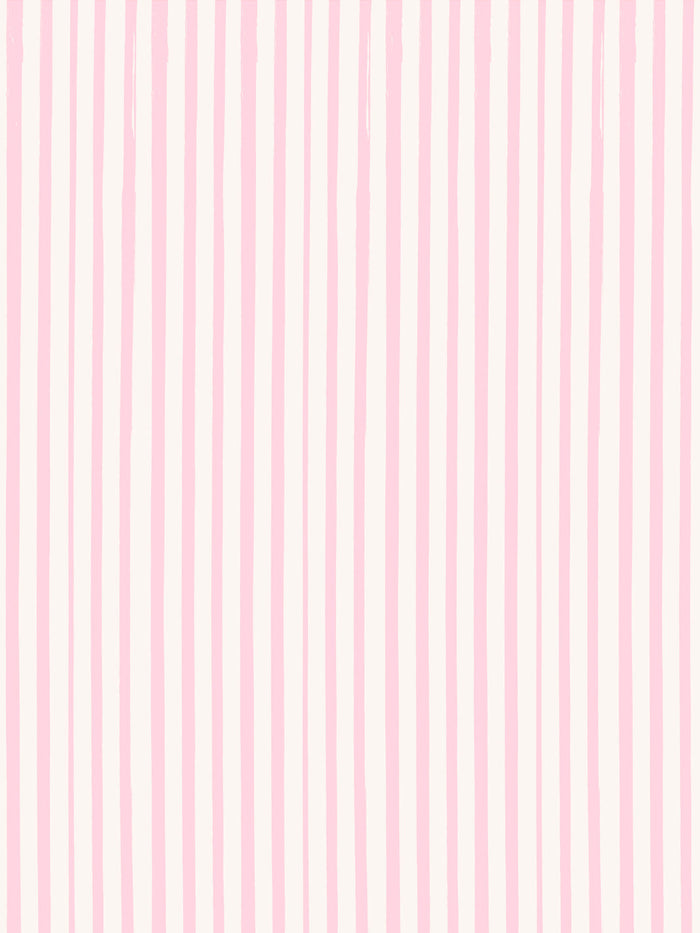 'Painted Stripe' Wallpaper by Meri Meri - Pink