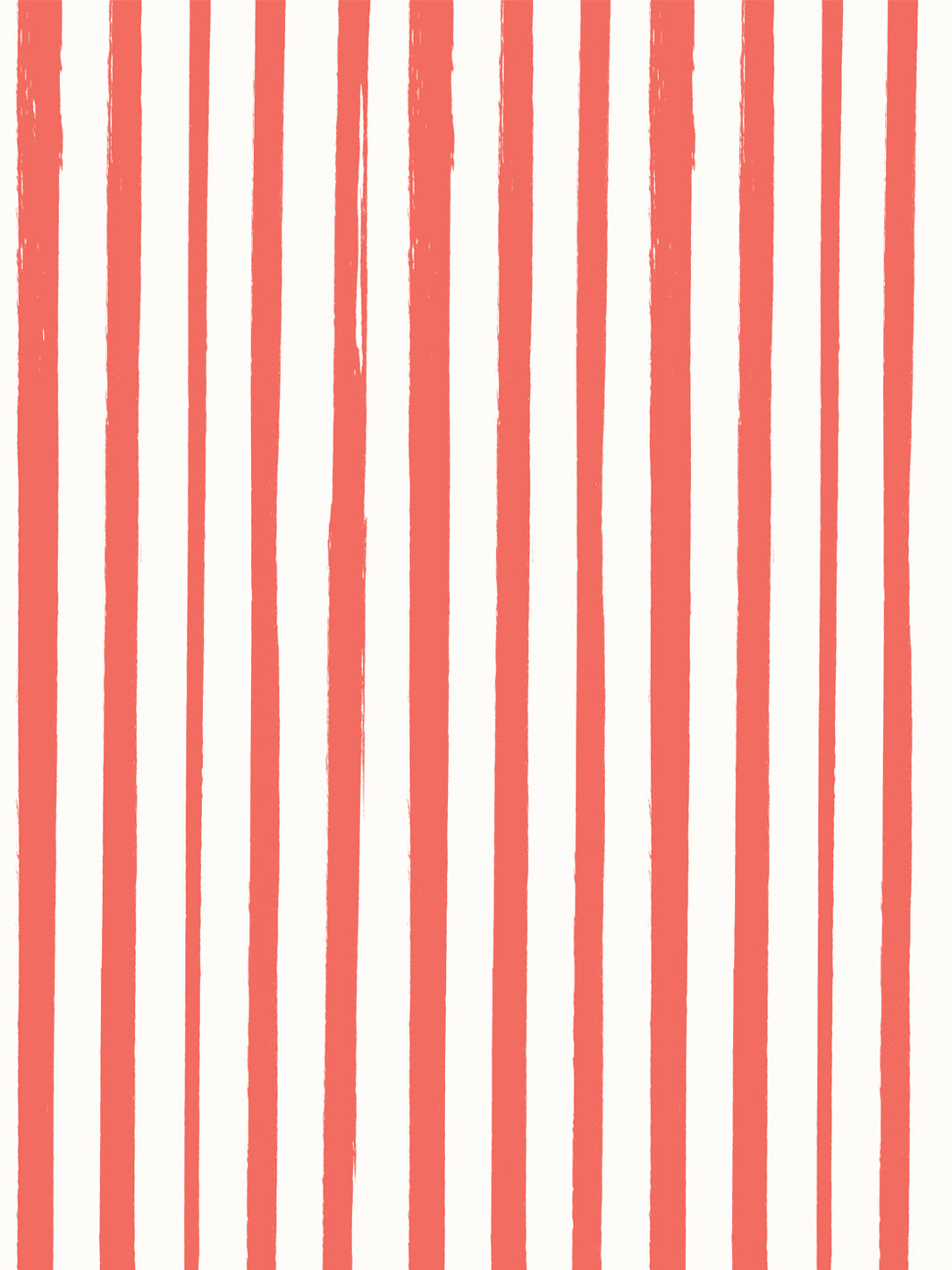 'Painted Stripe' Wallpaper by Meri Meri - Red