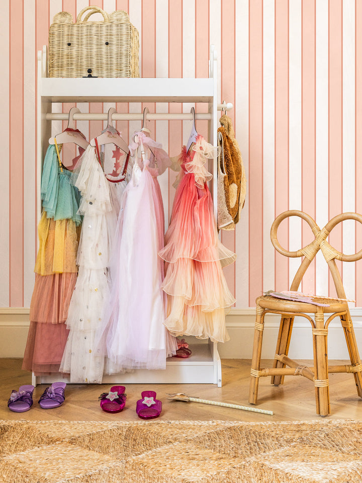 'Cabana Stripe' Wallpaper by Meri Meri - Soft Peach