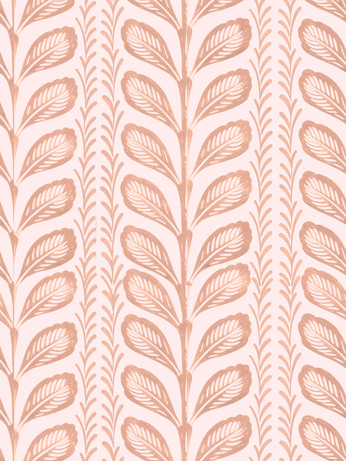 'Painted Vine' Wallpaper by Wallshoppe - Blush Peach