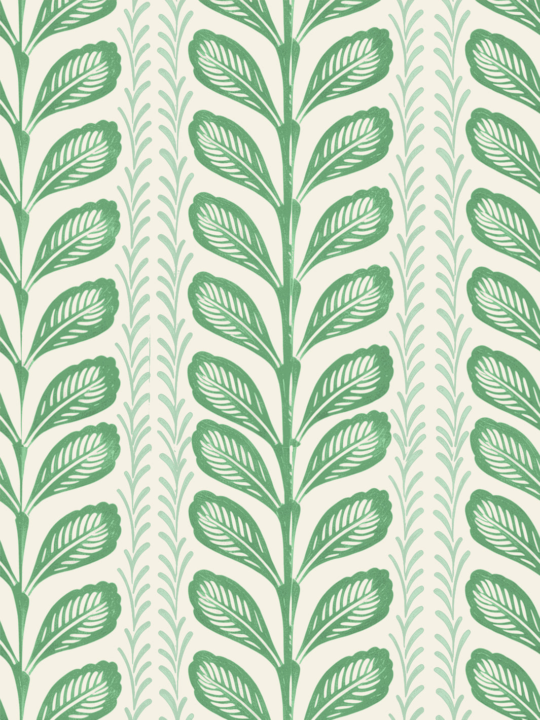 'Painted Vine' Wallpaper by Wallshoppe - Garden Green - Design