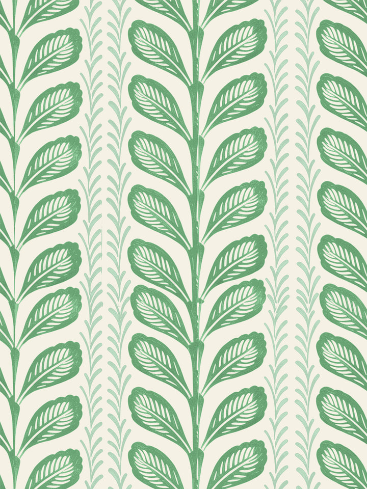 'Painted Vine' Wallpaper by Wallshoppe - Garden Green - Design