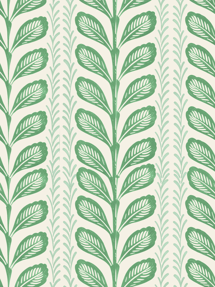 'Painted Vine' Wallpaper by Wallshoppe - Garden Green