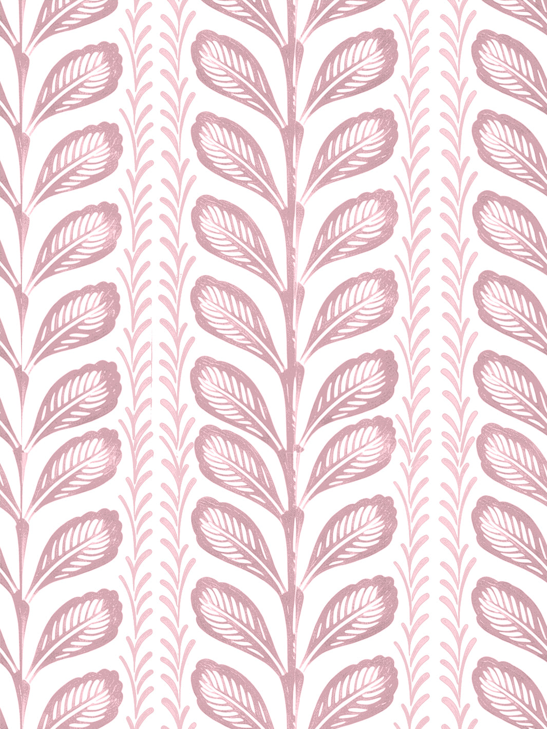 'Painted Vine' Wallpaper by Wallshoppe - Rose Pink - Design